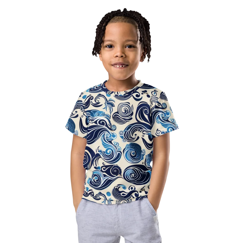 Porcelain Swell on Kids Crew Neck T-Shirt — Front