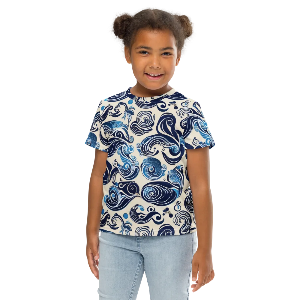 Porcelain Swell on Kids Crew Neck T-Shirt — Front
