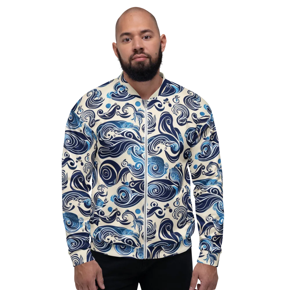 Porcelain Swell on Bomber Jacket — Front