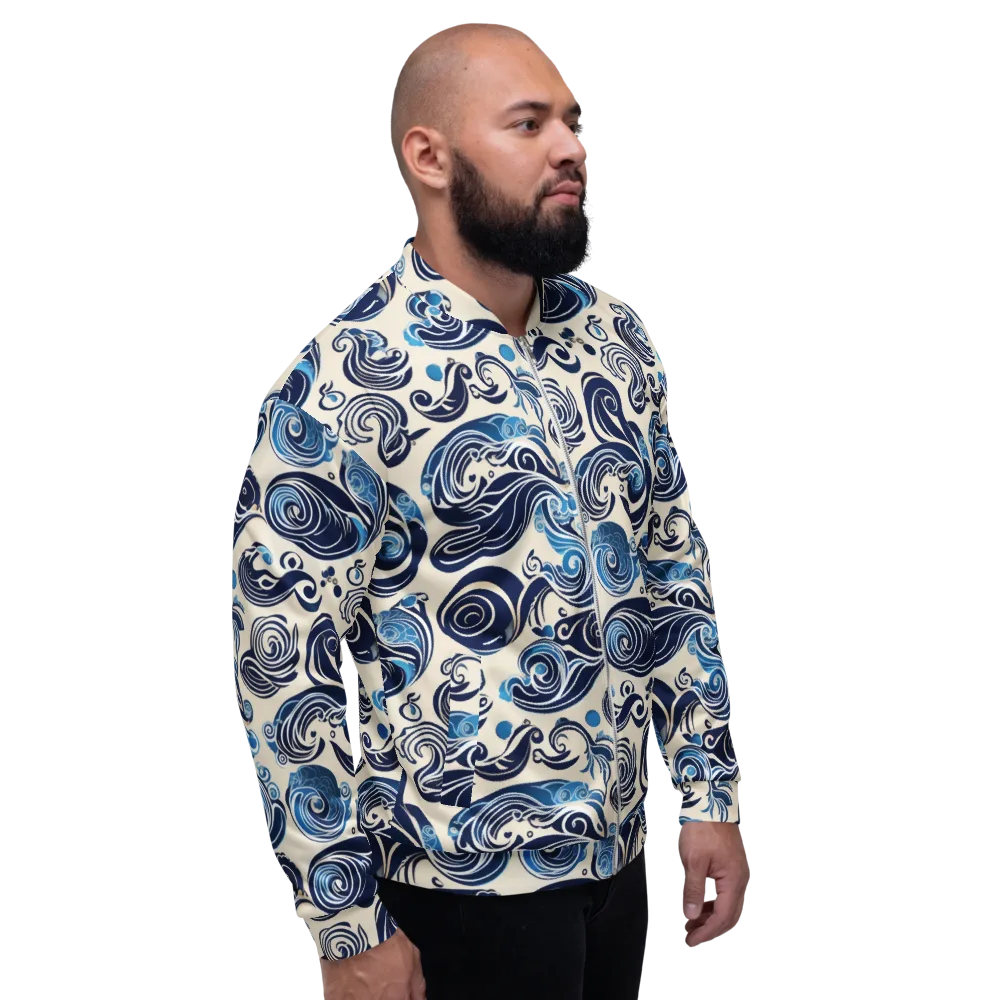 Porcelain Swell on Bomber Jacket — Right