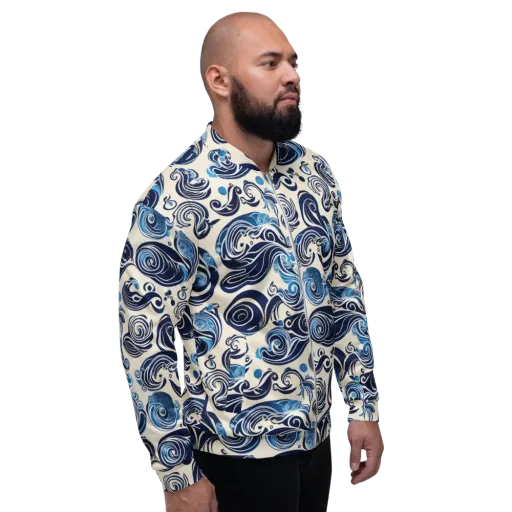 Porcelain Swell on a Bomber Jacket