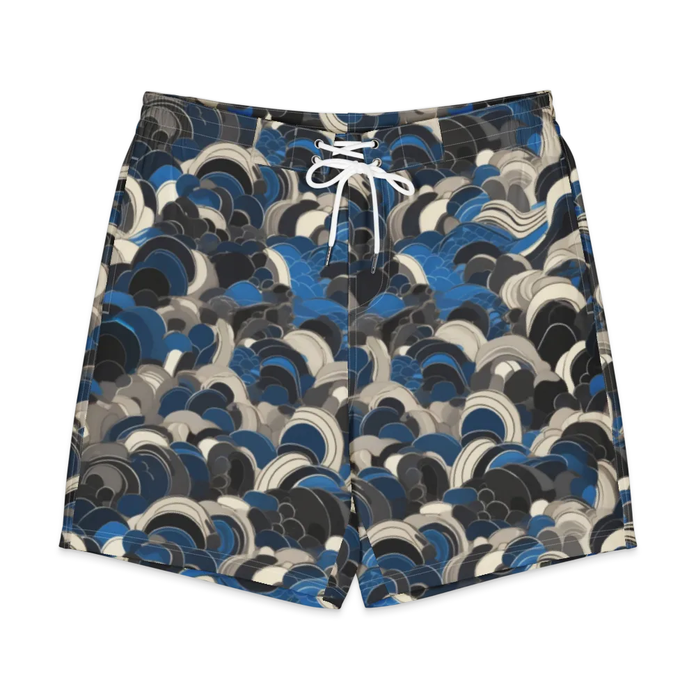 Blue Resonance on Men's Board Shorts — Front