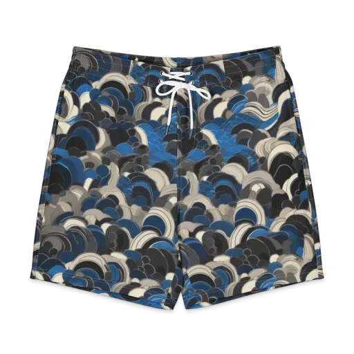 Blue Resonance on a Men's Board Shorts