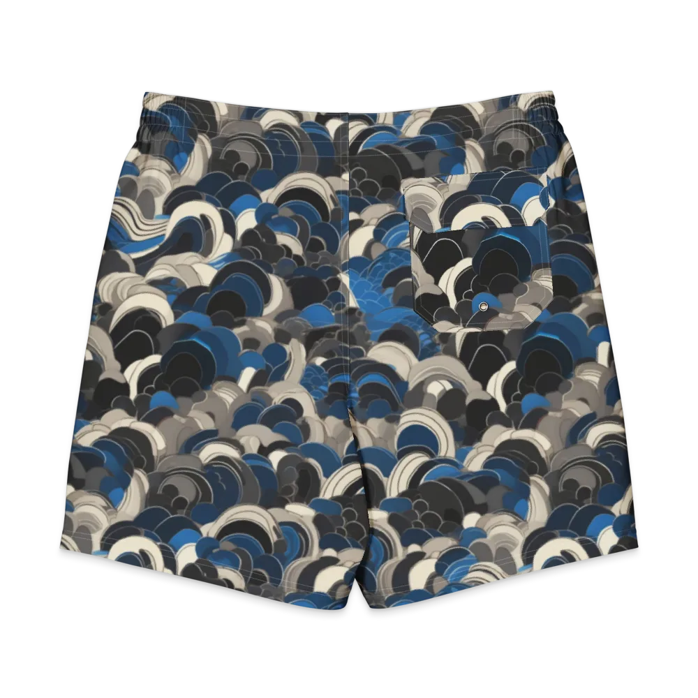 Blue Resonance on Men's Board Shorts — Back