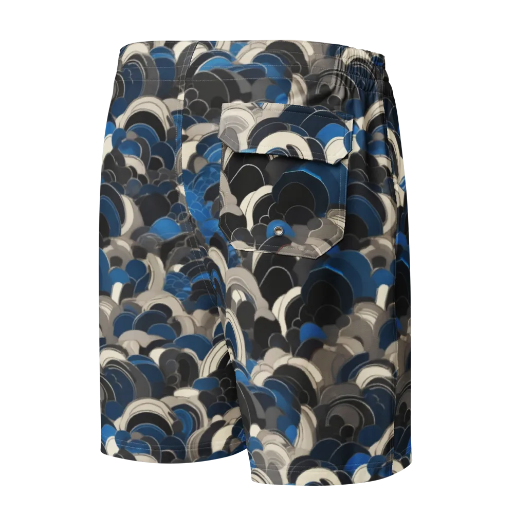 Blue Resonance on Men's Board Shorts — Back