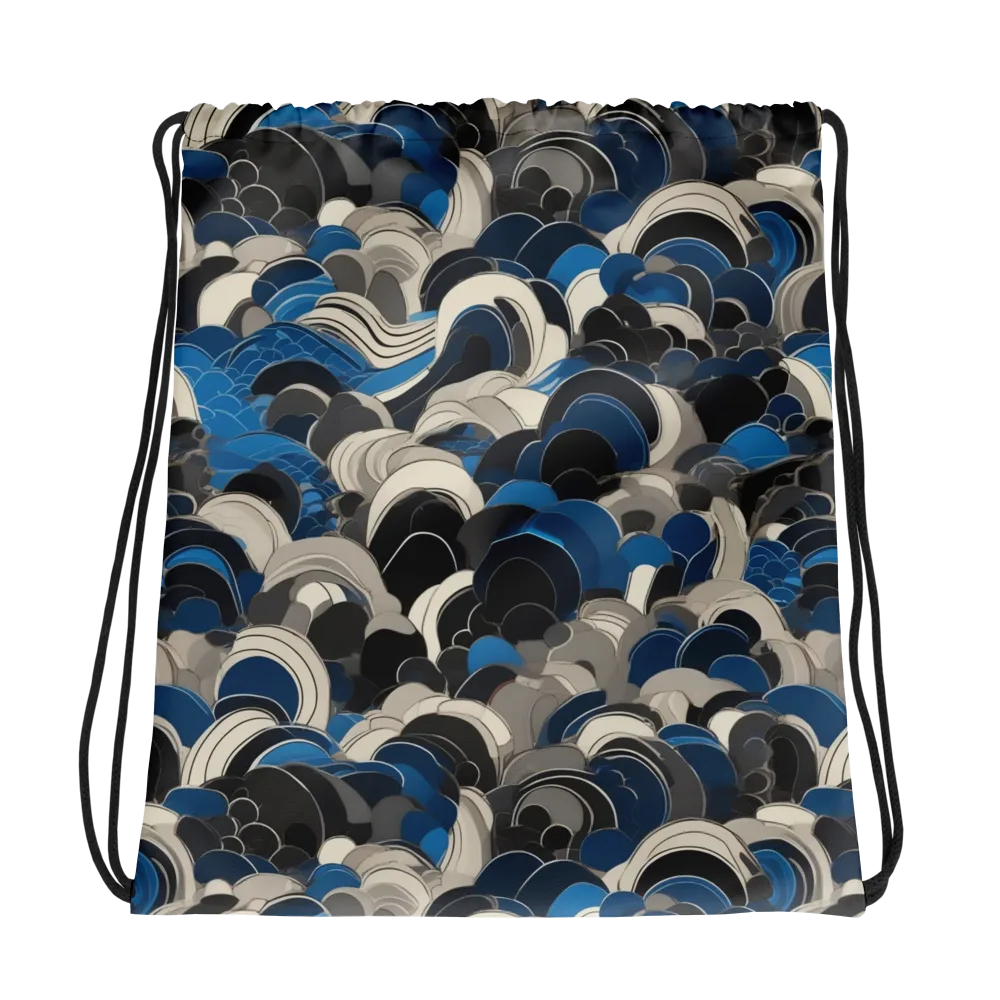 Blue Resonance on Drawstring Bag — Photo
