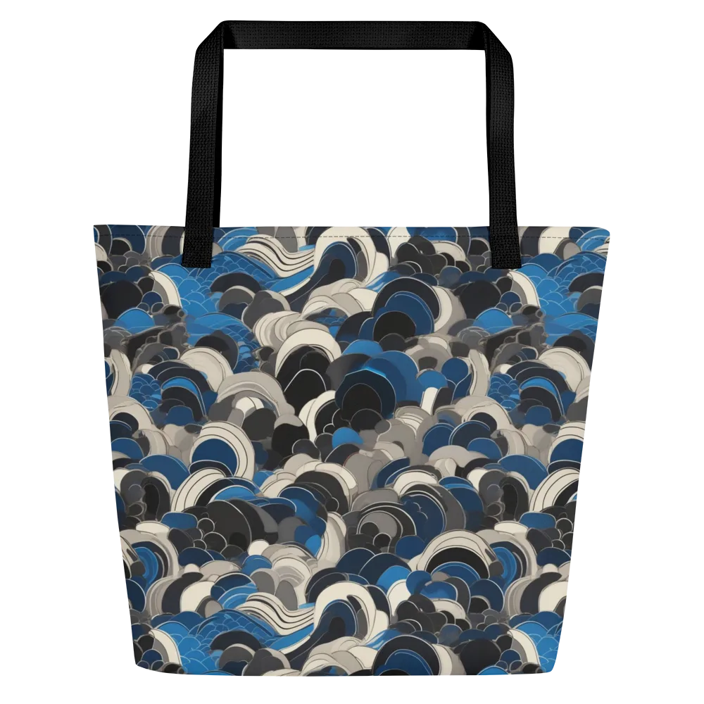 Blue Resonance on Large Tote Bag W/ Pocket — Front