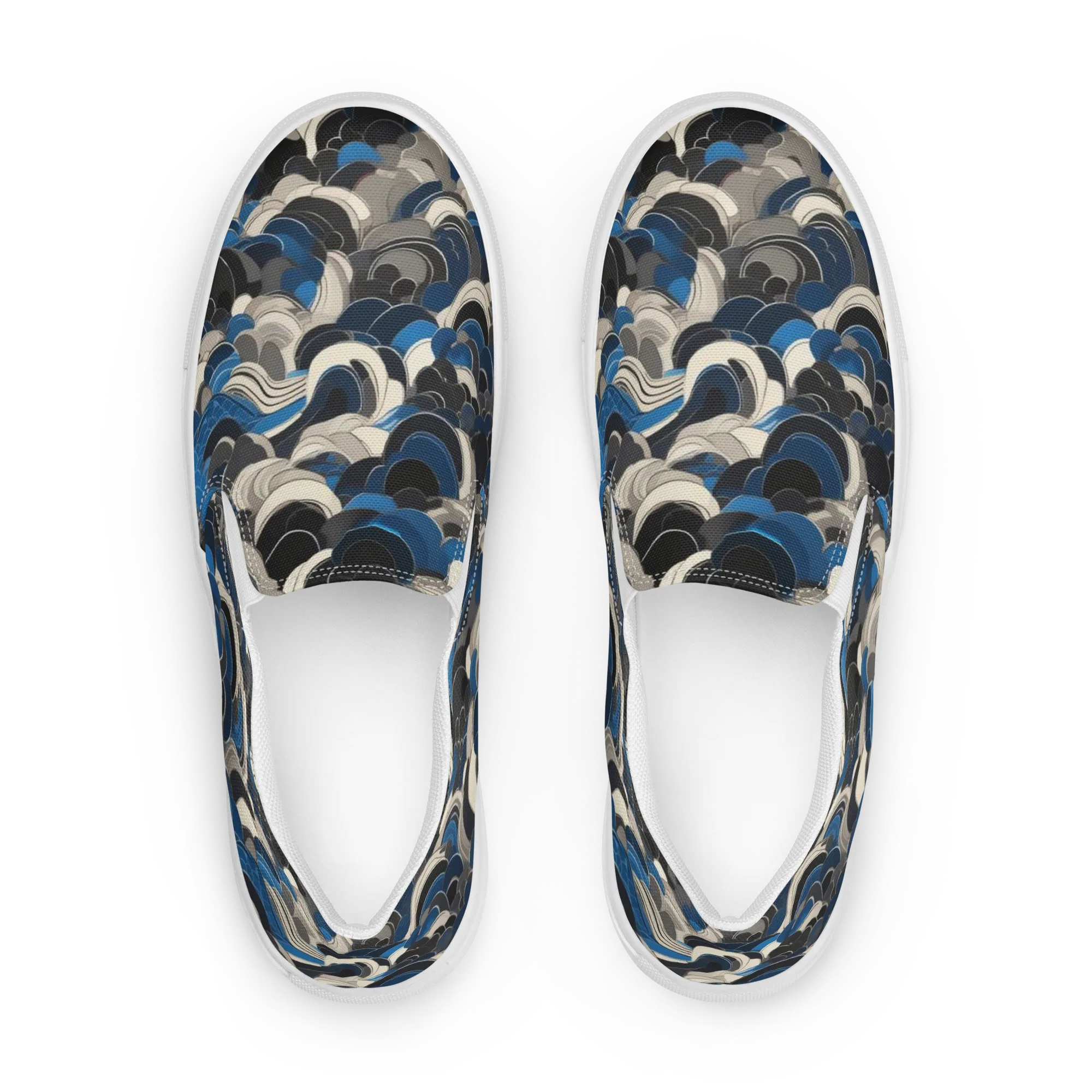 Blue Resonance on Women's Slip-On Canvas Shoes — Front