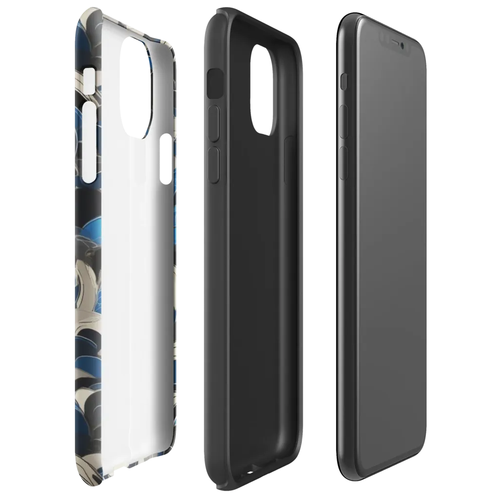 Blue Resonance on Tough Case for iPhone® — Right