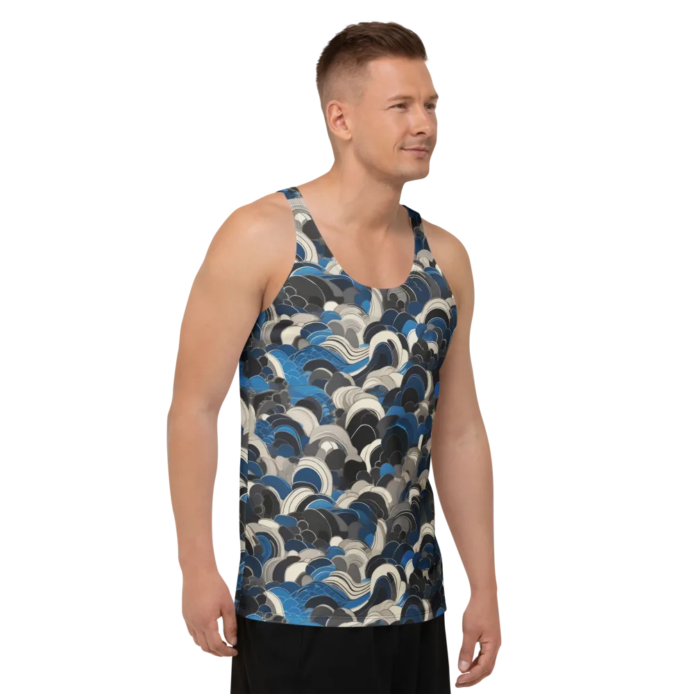 Blue Resonance on Men's Tank Top — Right Front