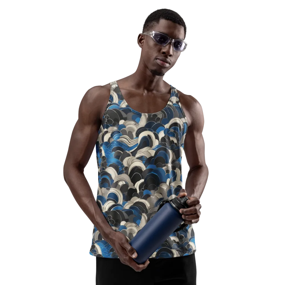 Blue Resonance on Men's Tank Top — Front