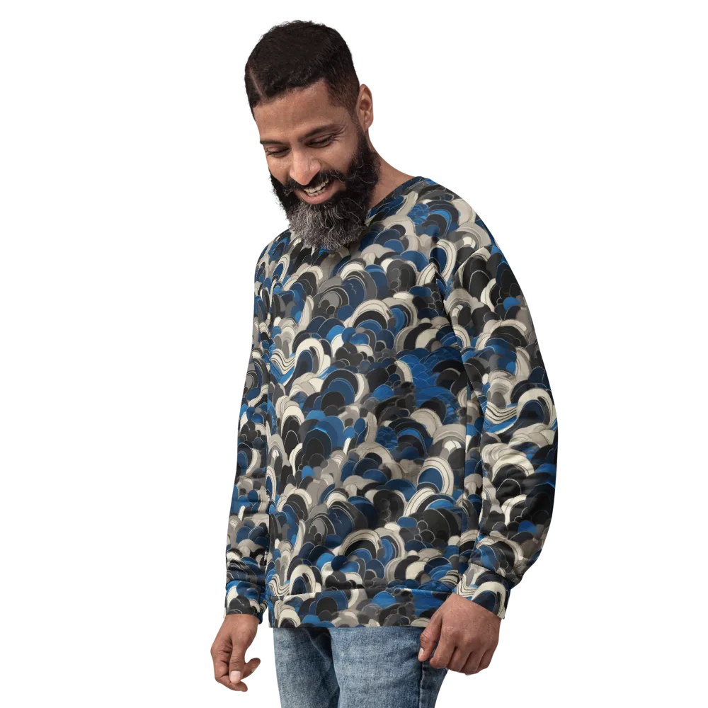 Blue Resonance on Sweatshirt — Left Front