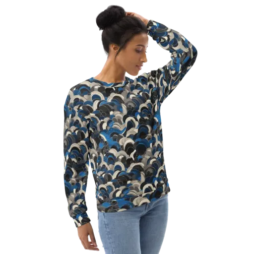 Blue Resonance on a Sweatshirt