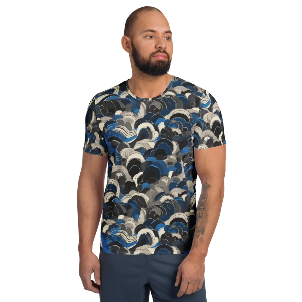 Blue Resonance on Men's Athletic T-Shirt — Front