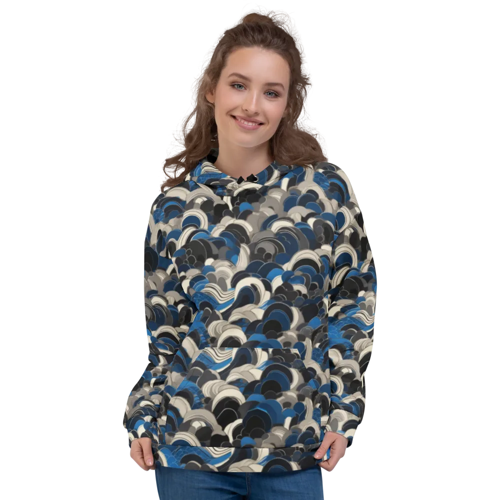 Blue Resonance on Hoodie — Front