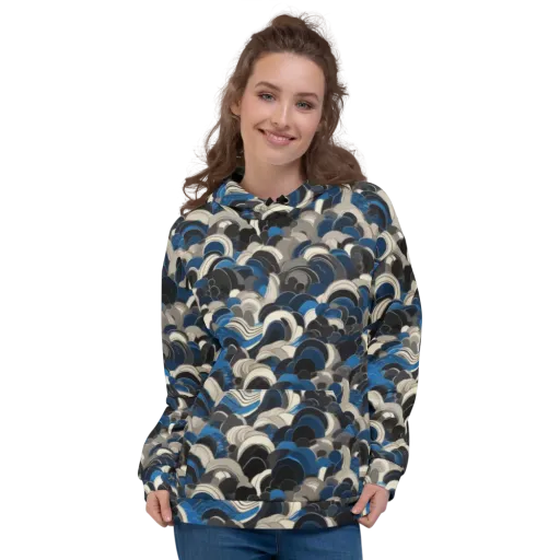 Blue Resonance on a Hoodie