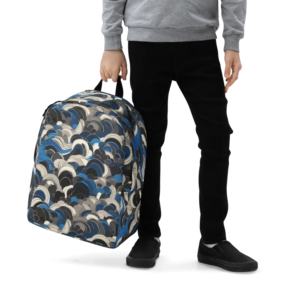 Blue Resonance on Minimalist Backpack — Zoomed-in
