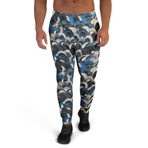 Blue Resonance on a Men's Joggers