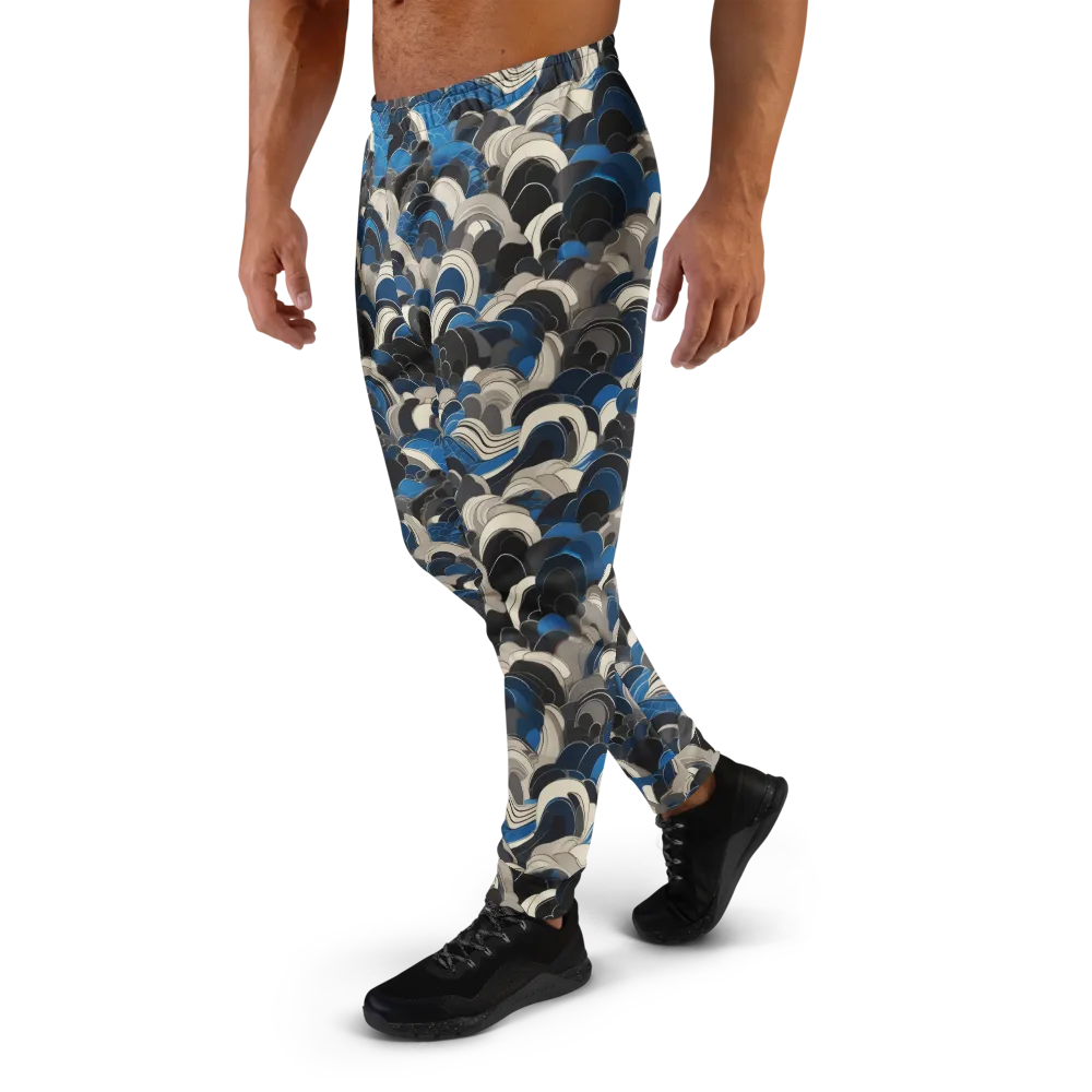 Blue Resonance on Men's Joggers — Left