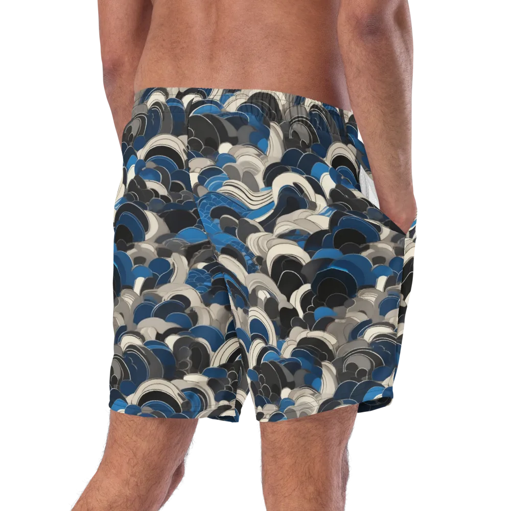 Blue Resonance on Swim Trunks — Right Back