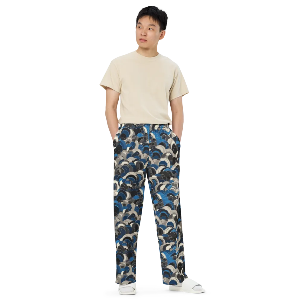 Blue Resonance on Wide-Leg Pants — Front