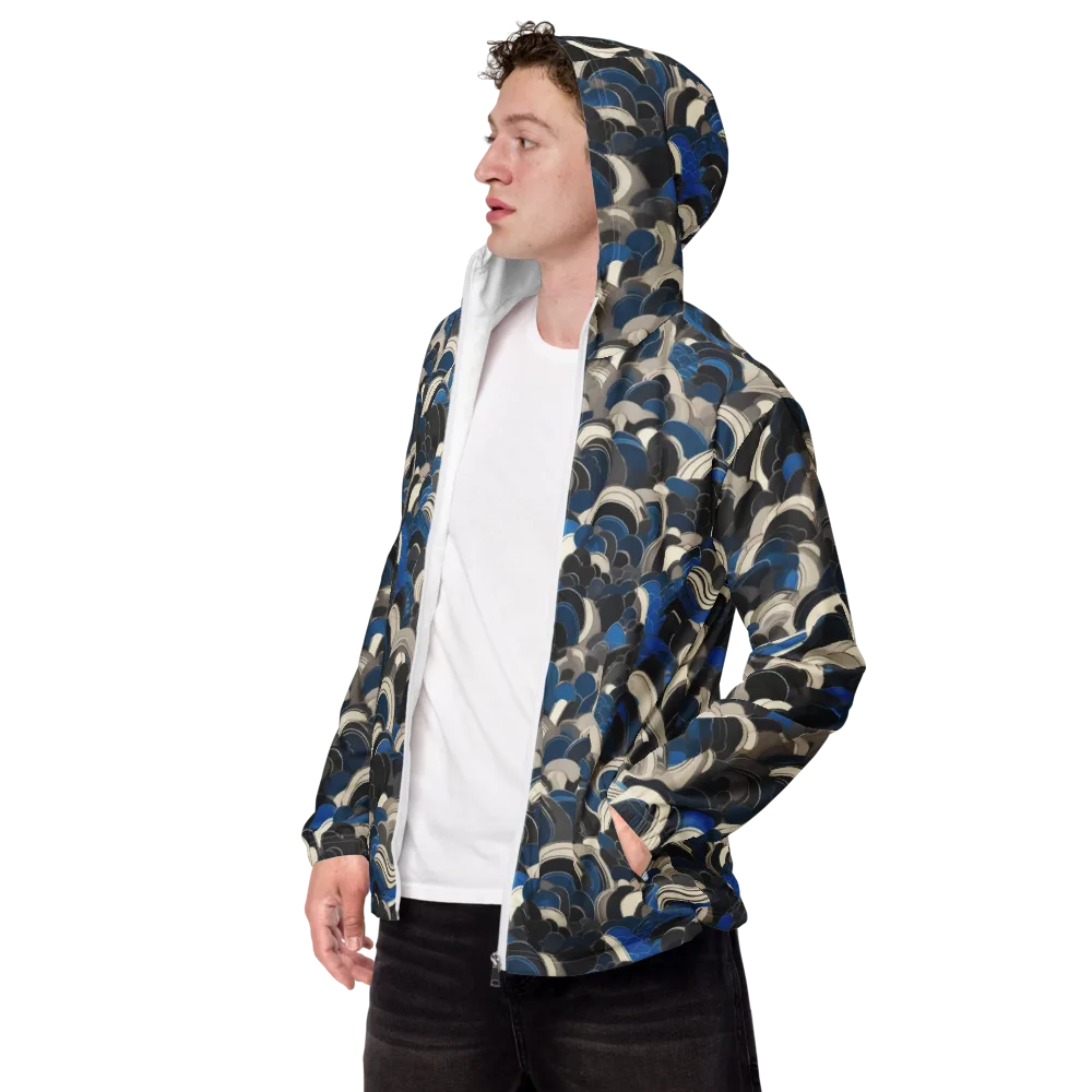 Blue Resonance on Men's Windbreaker — Left Front