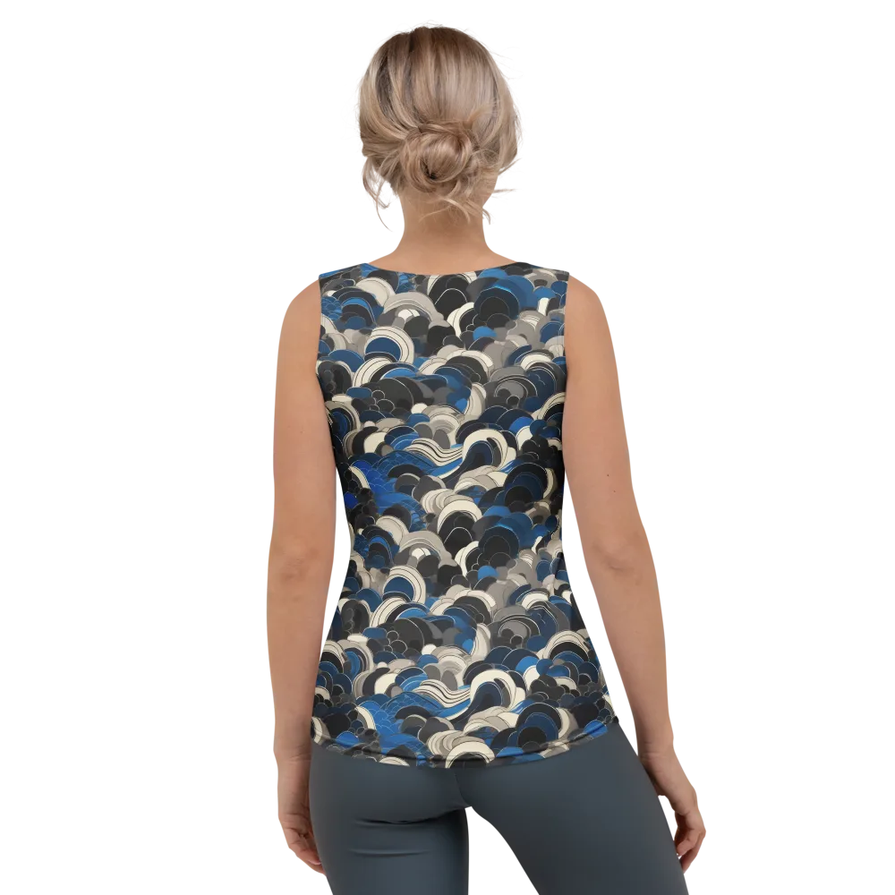 Blue Resonance on Women's Tank Top — Back