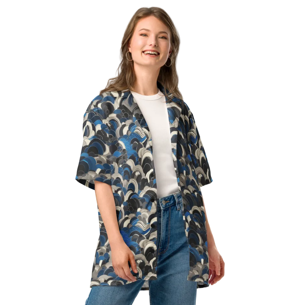 Blue Resonance on Button Shirt — Front