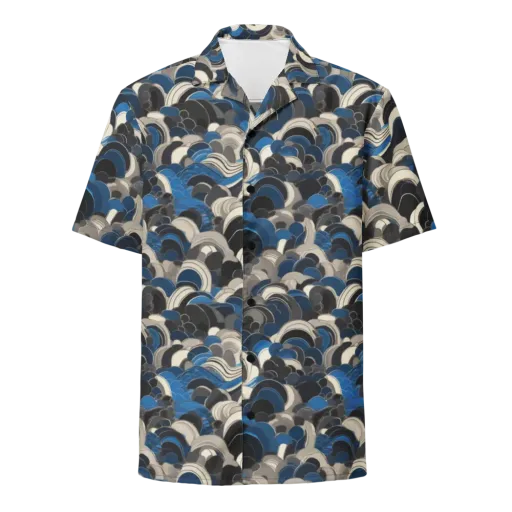 Blue Resonance on a Button Shirt