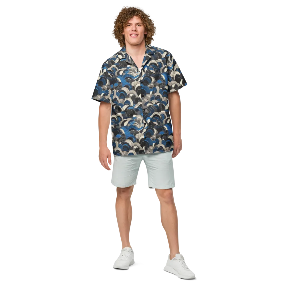 Blue Resonance on Button Shirt — Front