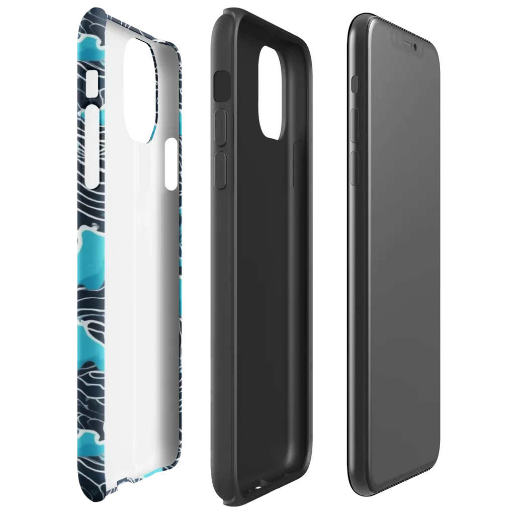 Azure Undertow on Tough Case for iPhone® — Right