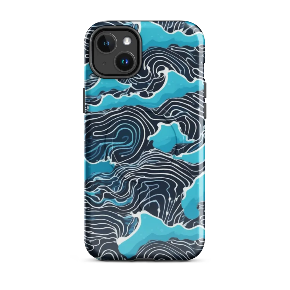 Azure Undertow on MagSafe Tough Case for iPhone® — Front