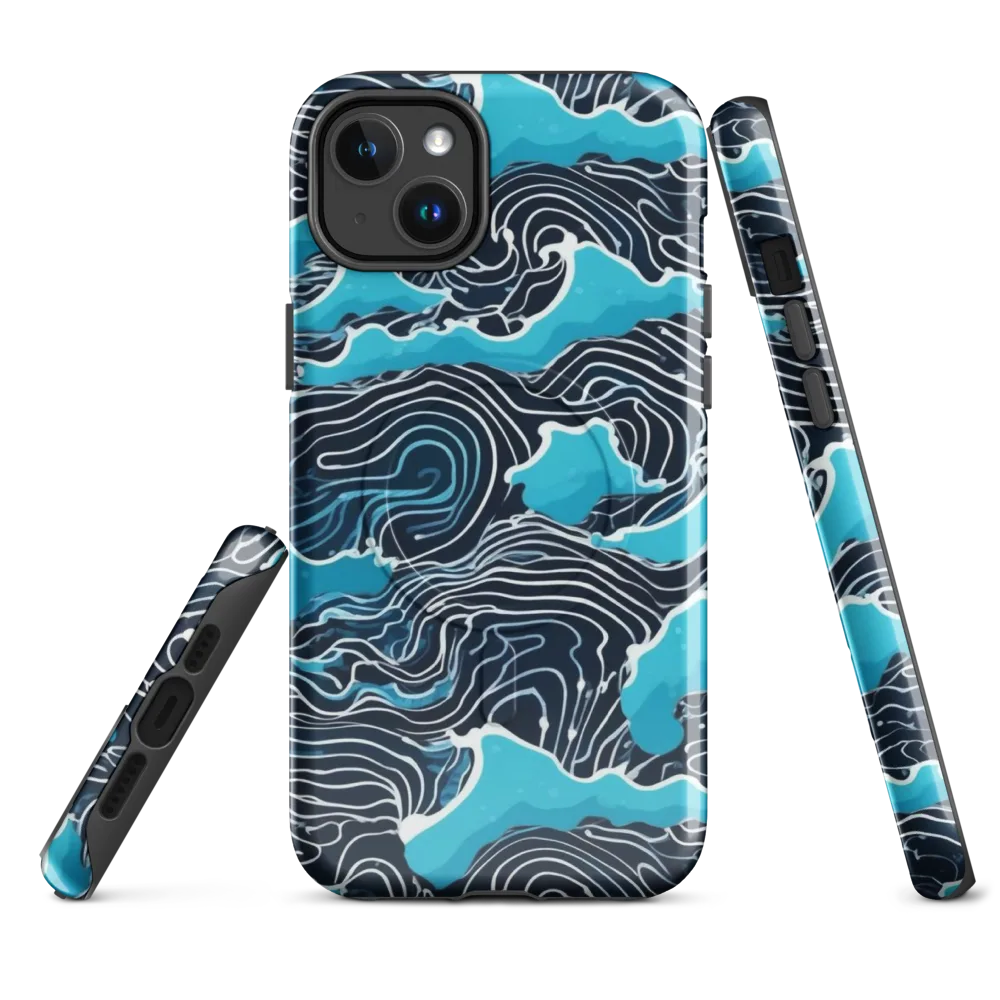 Azure Undertow on MagSafe Tough Case for iPhone® — Front