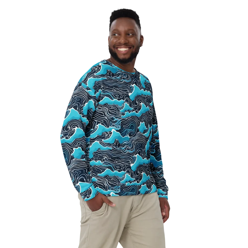 Azure Undertow on Sweatshirt — Front