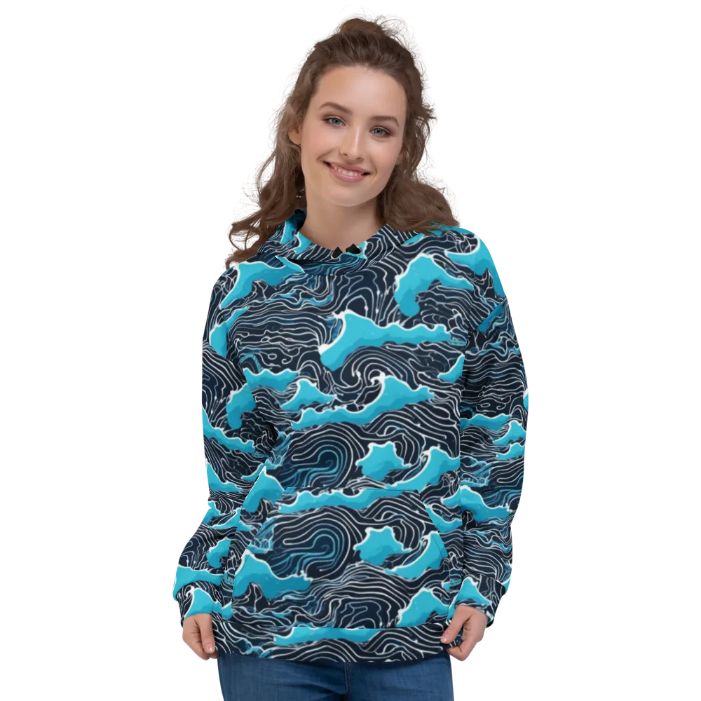 Azure Undertow on Hoodie — Front