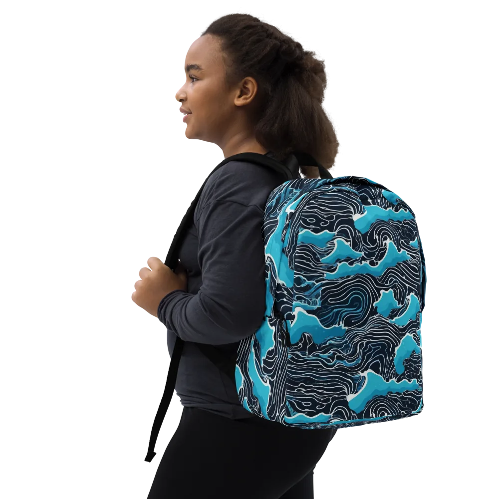 Azure Undertow on Minimalist Backpack — Right Front