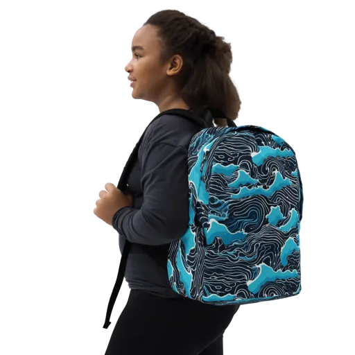 Azure Undertow on a Minimalist Backpack