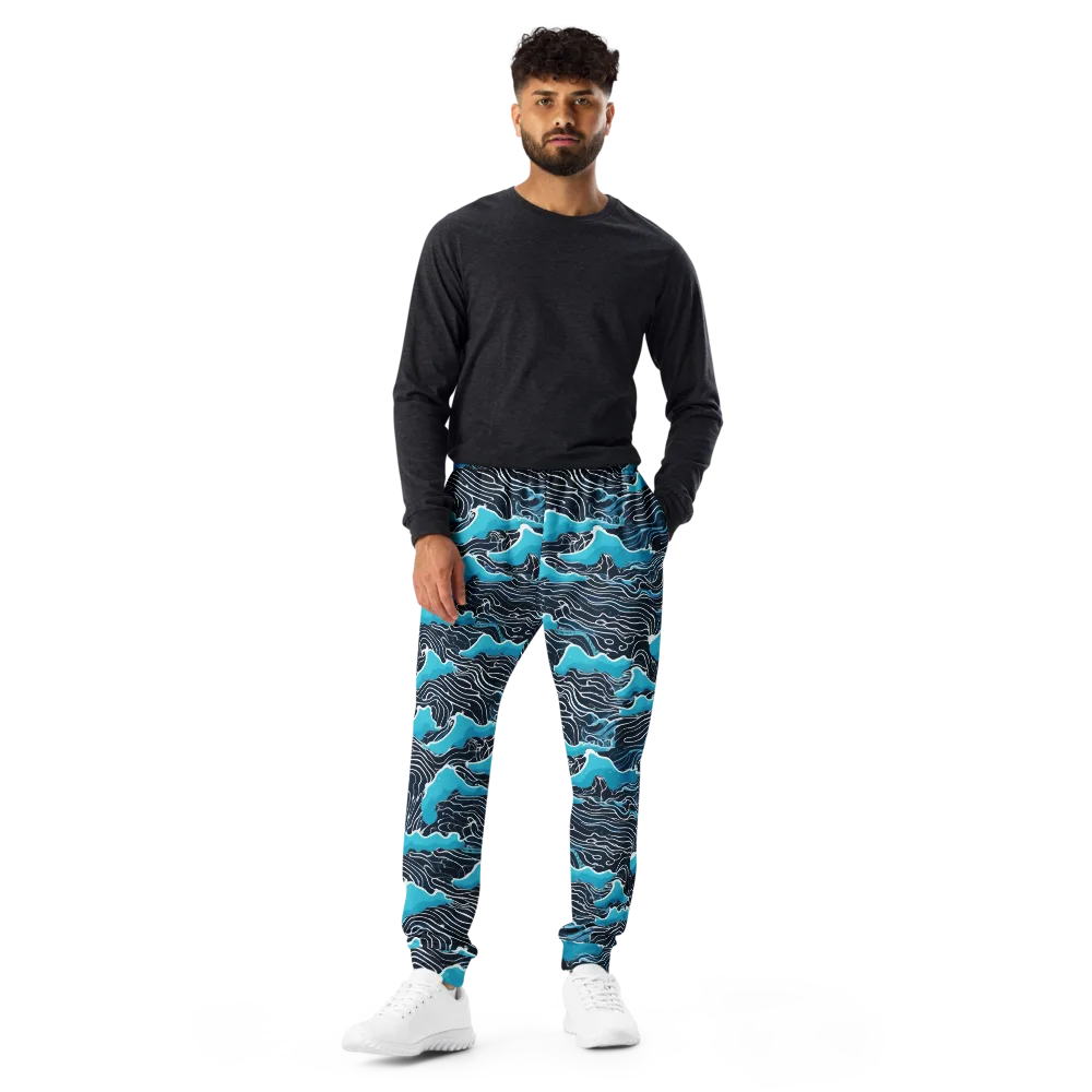 Azure Undertow on Men's Joggers — Front