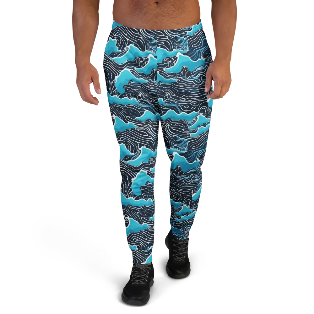 Azure Undertow on Men's Joggers — Front