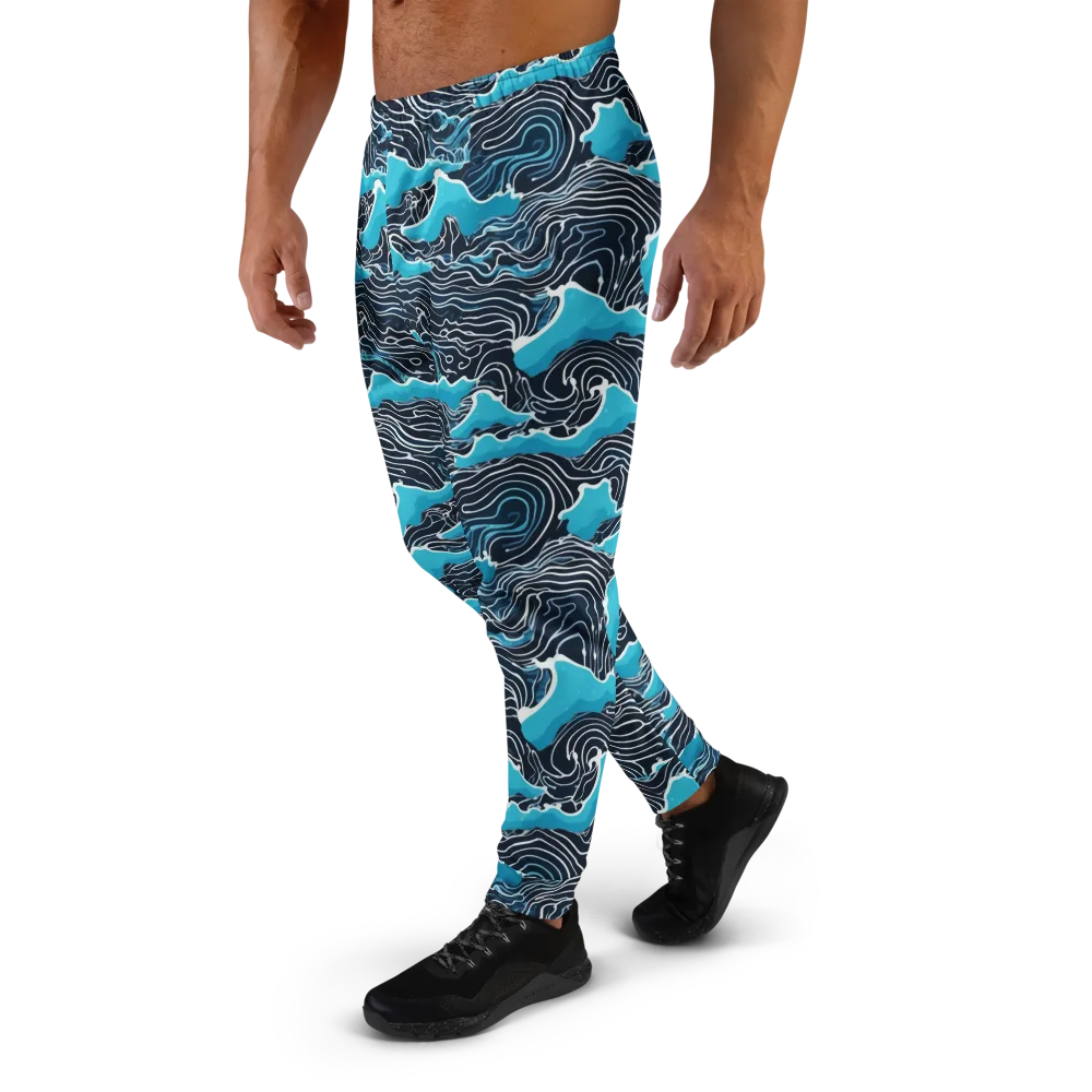 Azure Undertow on Men's Joggers — Left