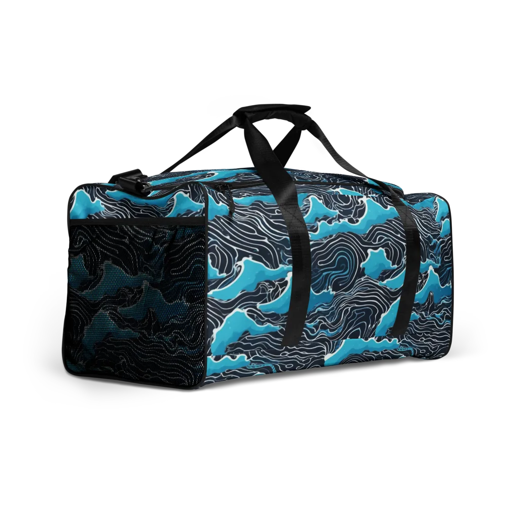 Azure Undertow on Duffle Bag — Right Front