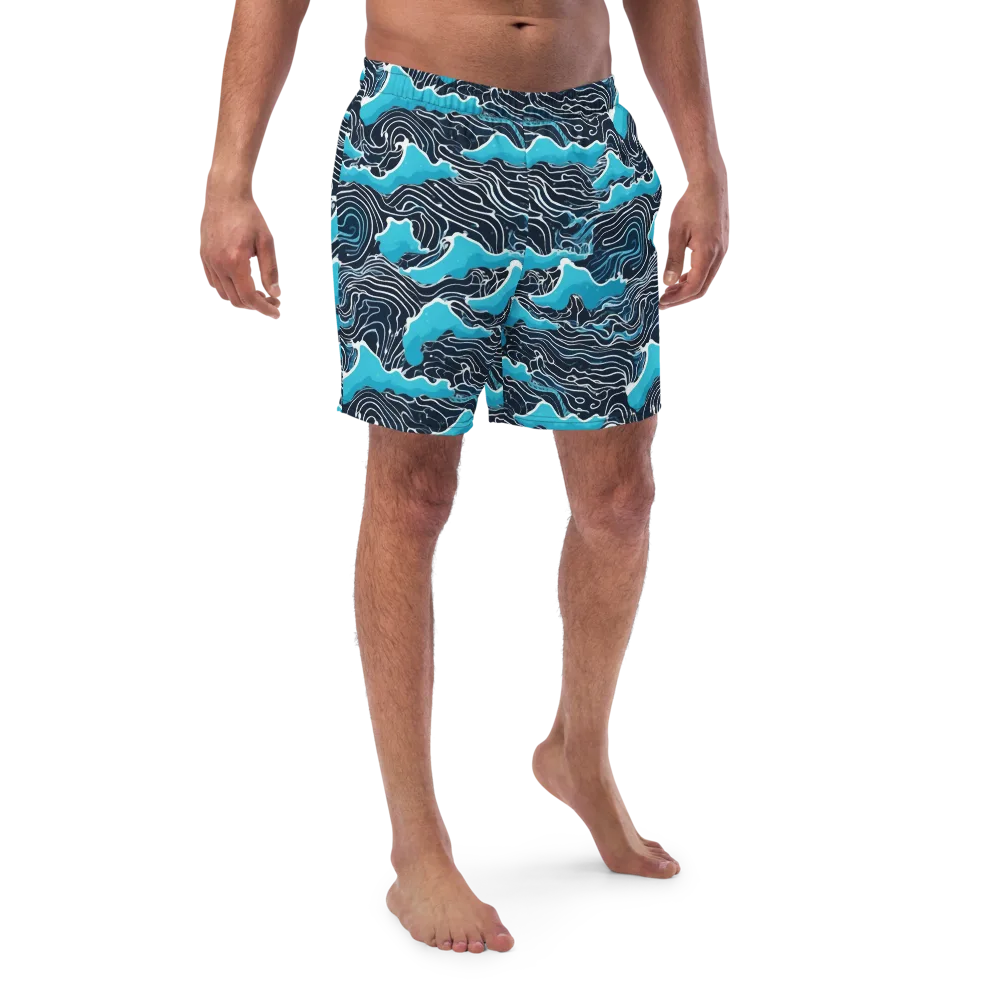 Azure Undertow on Swim Trunks — Front