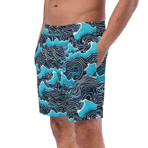 Azure Undertow on a Swim Trunks