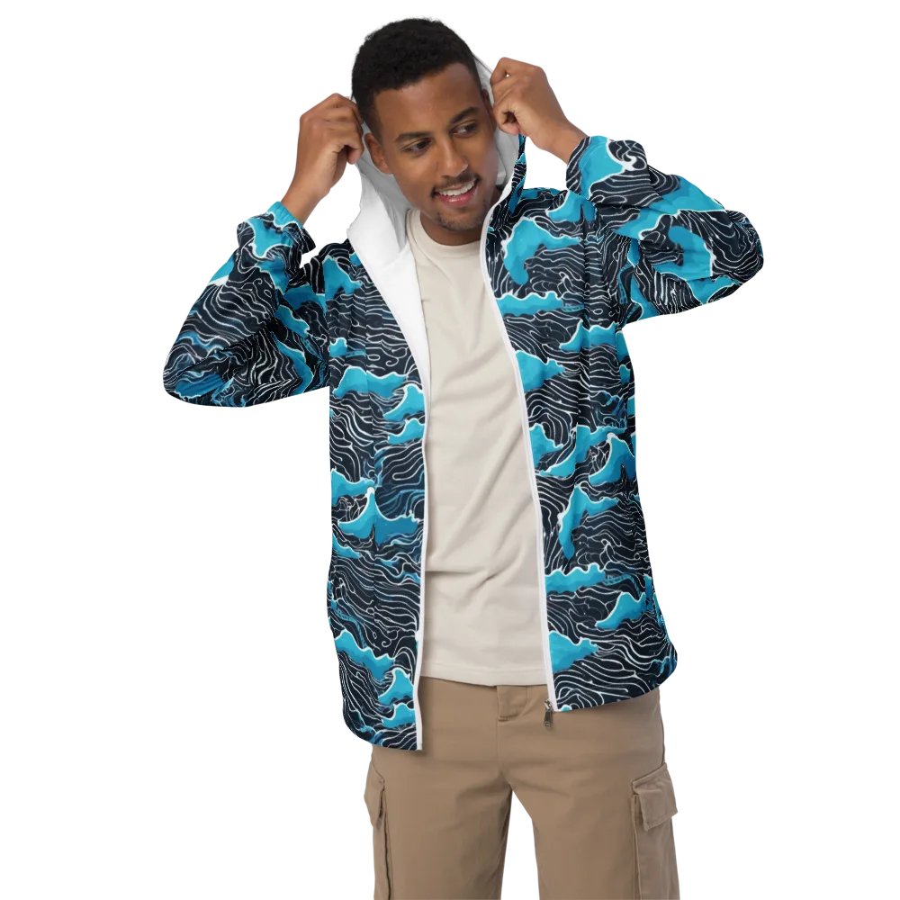 Azure Undertow on Men's Windbreaker — Front