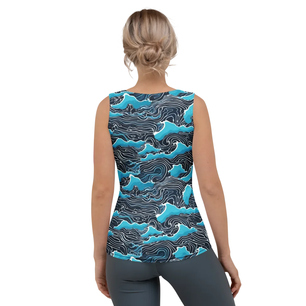 Azure Undertow on Women's Tank Top — Back