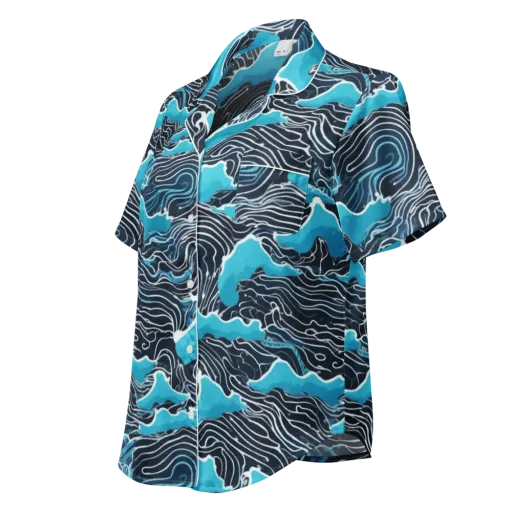 Azure Undertow on a Women's Short Sleeve Pajama Top