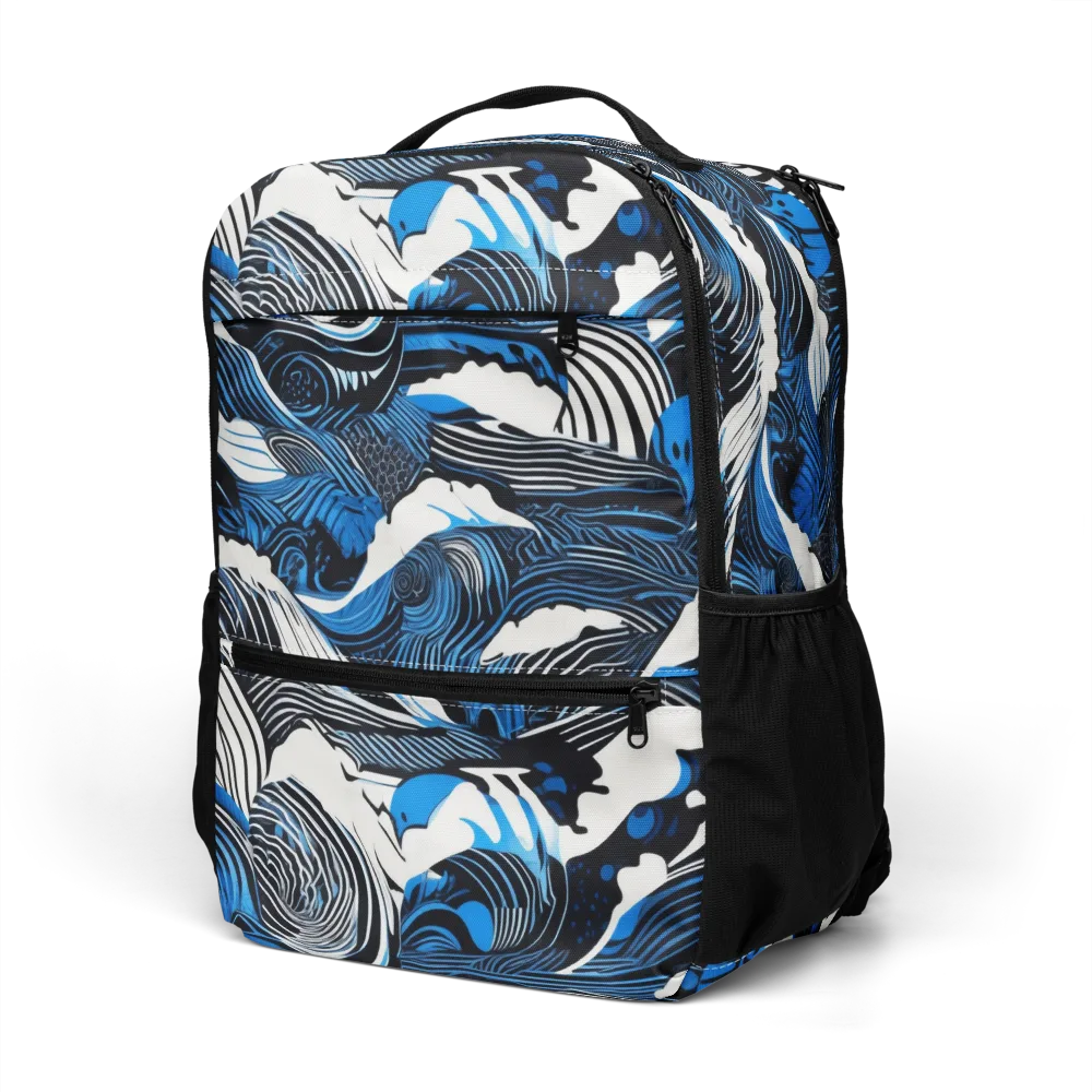 Cobalt Undertow on Utility Backpack — Left Front