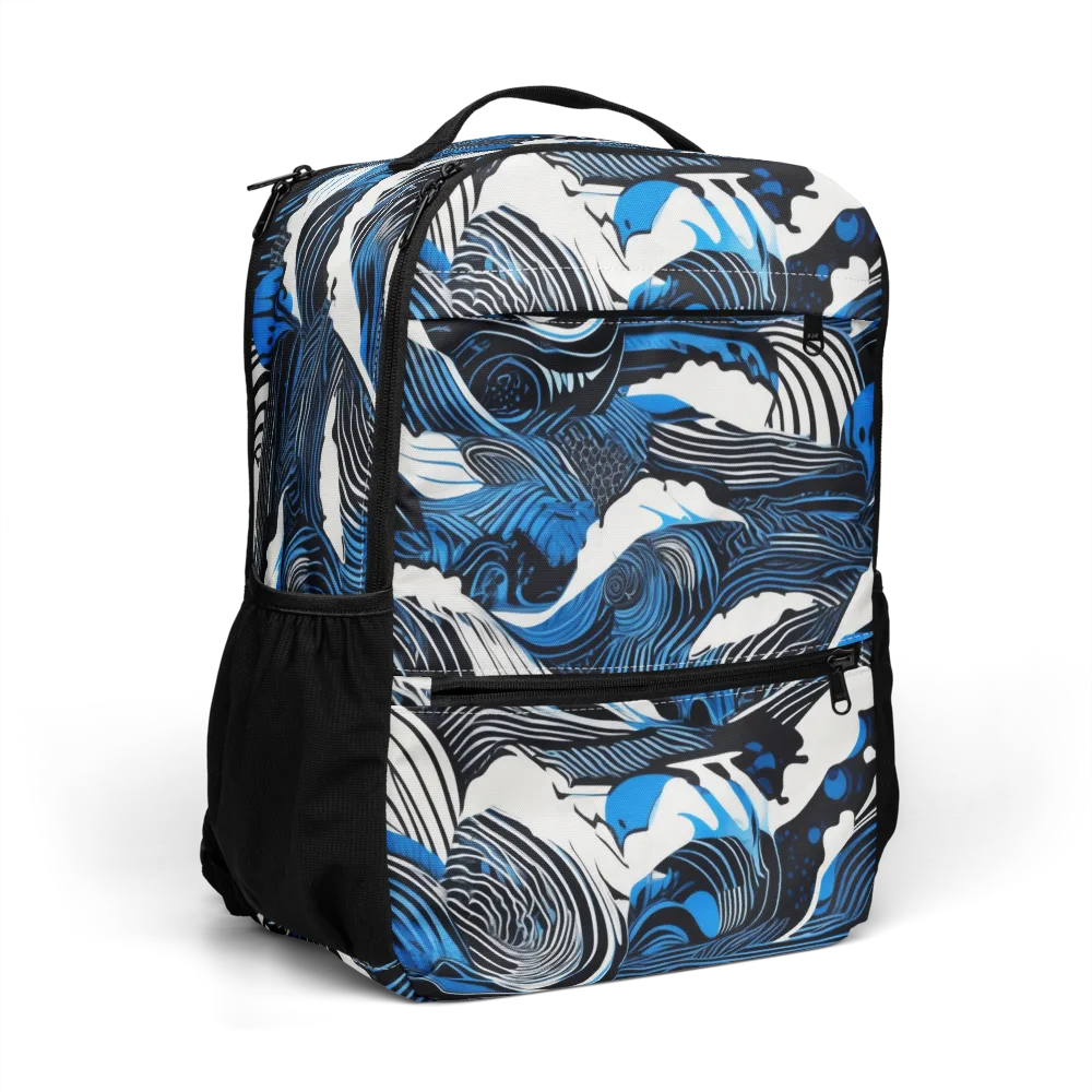 Cobalt Undertow on Utility Backpack — Right Front