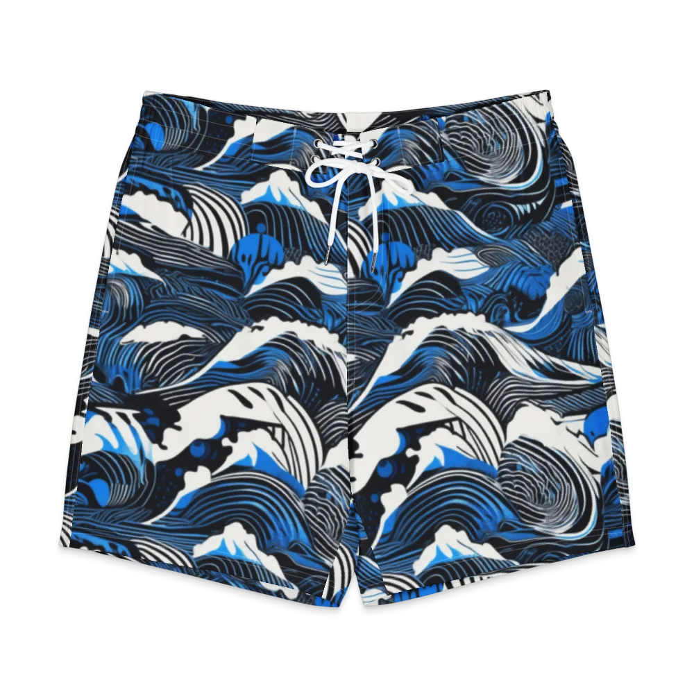 Cobalt Undertow on Men's Board Shorts — Front
