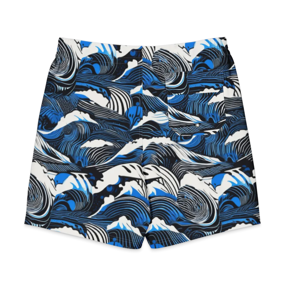 Cobalt Undertow on Men's Board Shorts — Back